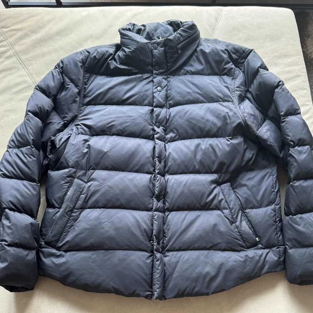James Perse Yosemite Puffer Down Jacket - Black with Hood Size 5/XXL